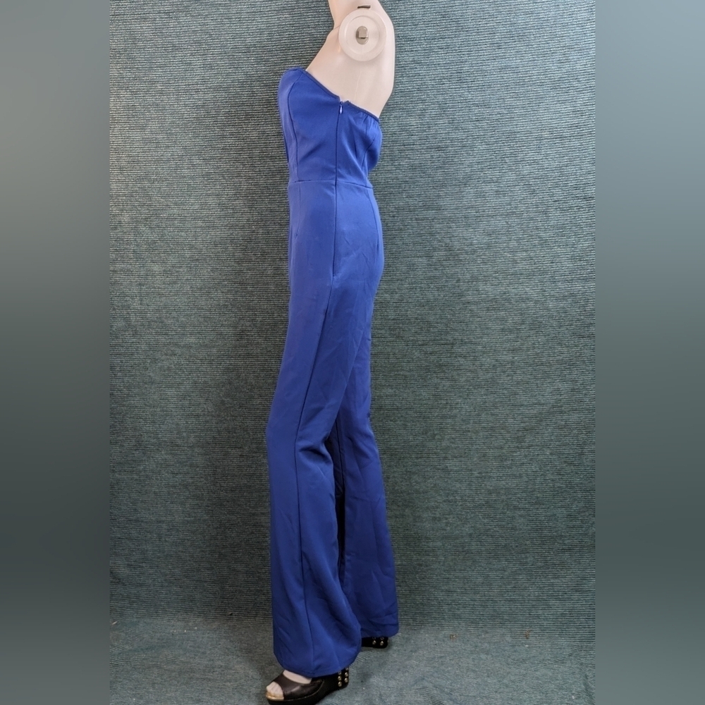 Pretty Little Thing Cobalt Extreme Underwire Bandeau Jumpsuit - Picture 6 of 16